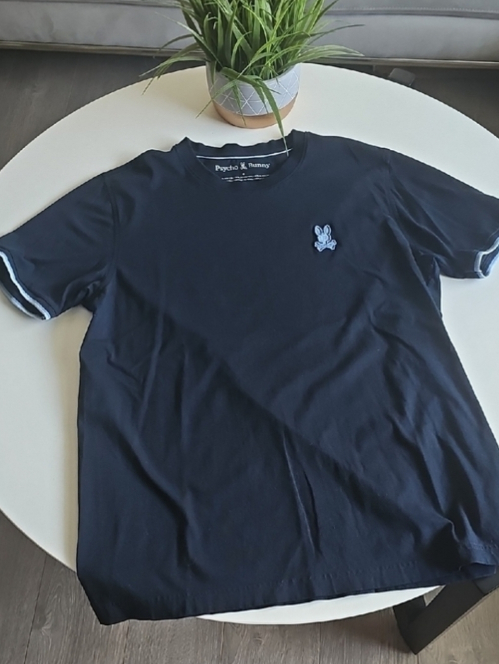 Psycho Bunny Navy Short-Sleeve Tee with Light Blue Logo